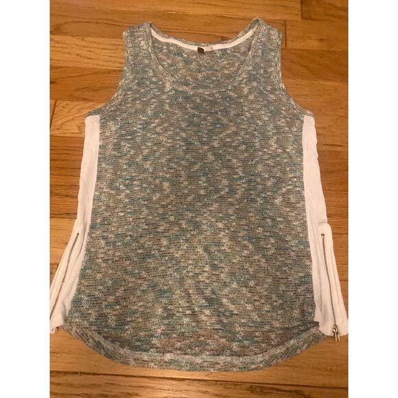 Kut from the Cloth women's multicolor sleeveless tank with size accent zips Lrg - Picture 1 of 8